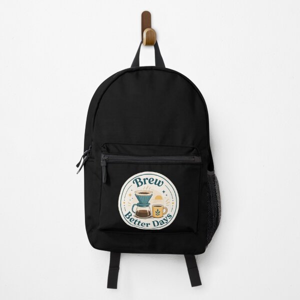 Item preview, Brew Better Days Coffee Badge  designed and sold by Sketchlegacy.