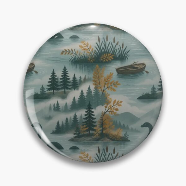 Item preview, Loch Ness Autumn Lake Legend Cryptid Pattern designed and sold by StickyGuys.