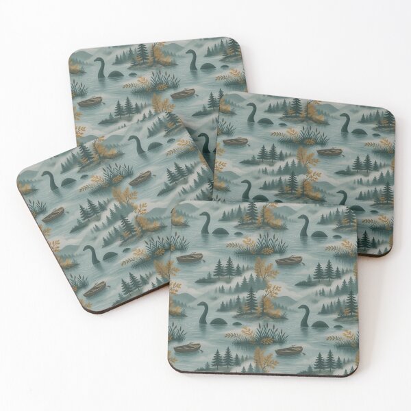 Item preview, Loch Ness Autumn Lake Legend Cryptid Pattern designed and sold by StickyGuys.