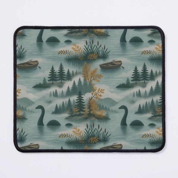 Item preview, Loch Ness Autumn Lake Legend Cryptid Pattern designed and sold by StickyGuys.