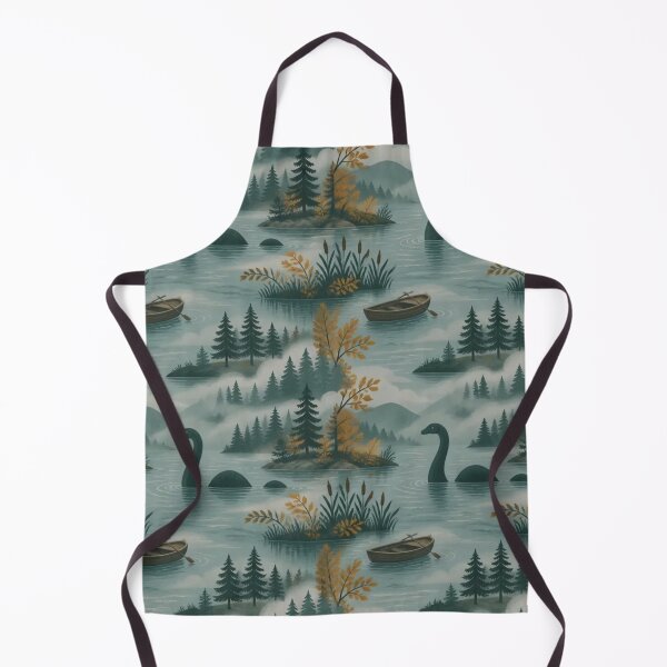 Item preview, Loch Ness Autumn Lake Legend Cryptid Pattern designed and sold by StickyGuys.