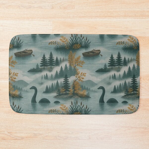 Item preview, Loch Ness Autumn Lake Legend Cryptid Pattern designed and sold by StickyGuys.