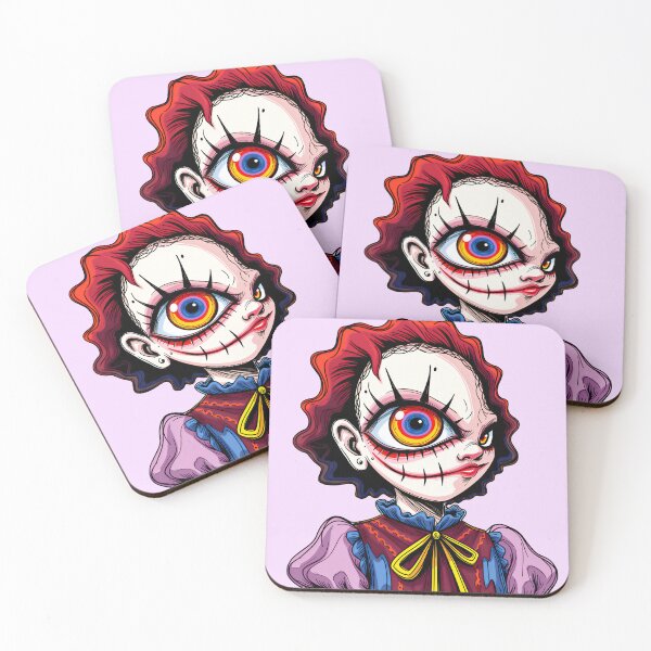Item preview, Creepy Cute Clown Portrait – Spooky Dark Character Art designed and sold by QQQueen.