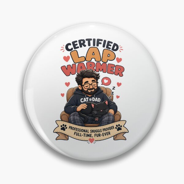 Item preview, Certified Lap Warmer Black Cat Dad Kawaii T-Shirt designed and sold by Ashley critters.