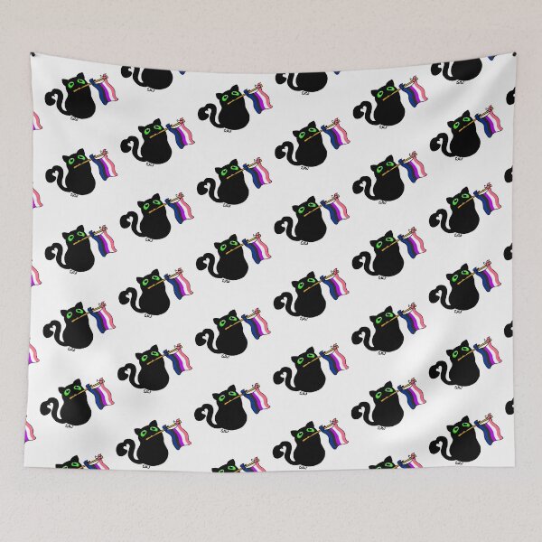 Item preview, Pride Flag Kitty - Genderfluid designed and sold by WorksOfWhimsies.