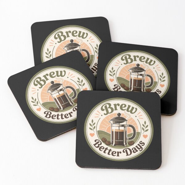 Item preview, French Press Better Days Coffee Badge  designed and sold by Sketchlegacy.