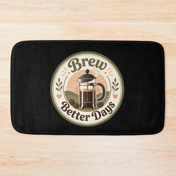 Item preview, French Press Better Days Coffee Badge  designed and sold by Sketchlegacy.