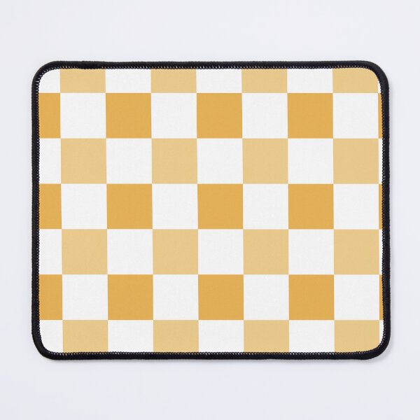 Item preview, Retro Mustard Yellow and Black Checkerboard Seamless Pattern designed and sold by StoriesInGrain.