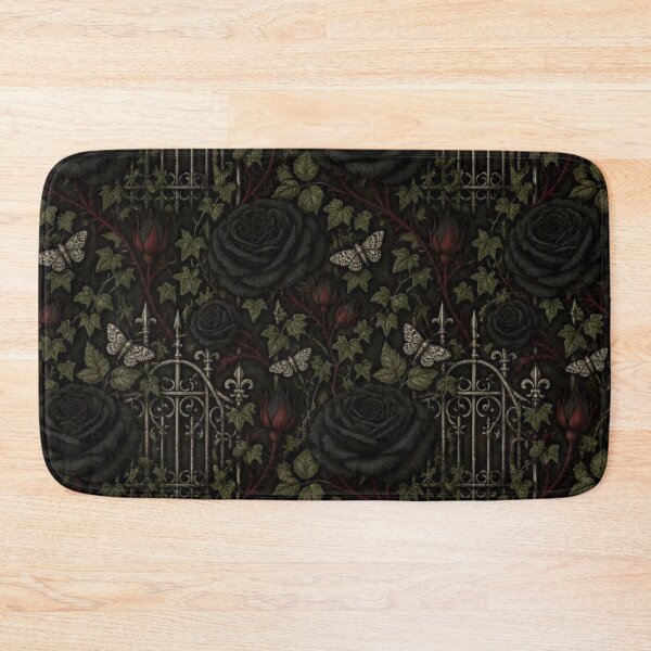 Item preview, Gothic Cottage Black Roses Garden Vintage Pattern designed and sold by StickyGuys.