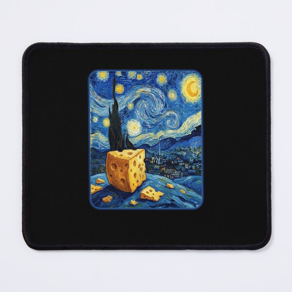 Item preview, Whimsical Cheese Block Swirling Night Sky Art designed and sold by snowry.
