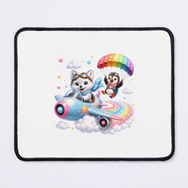 Item preview, Sky adventure with arctic fox and puffin designed and sold by QuirkNest Studio .