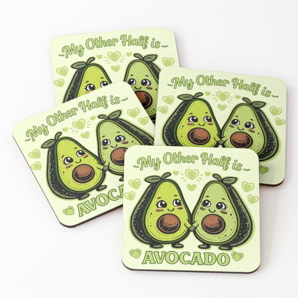 Item preview, My Other Half is Avocado | Kawaii love designed and sold by Pommes im Bett.