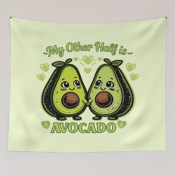 Item preview, My Other Half is Avocado | Kawaii love designed and sold by Pommes im Bett.