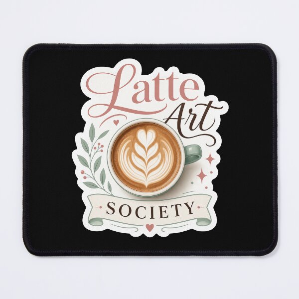 Item preview, Latte Art Society Coffee Sticker  designed and sold by Sketchlegacy.