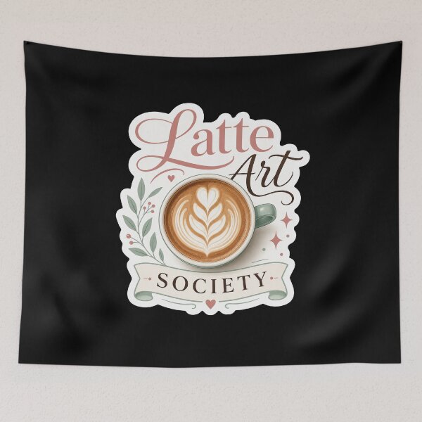 Item preview, Latte Art Society Coffee Sticker  designed and sold by Sketchlegacy.