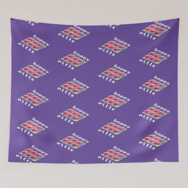Item preview, Happy Pills (on Purple) designed and sold by PawsitiveMum3.