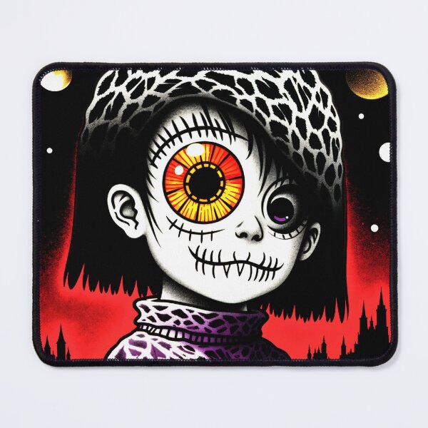 Item preview, Creepy Cute Little Girl Portrait with a Haunting Dark Presence designed and sold by QQQueen.