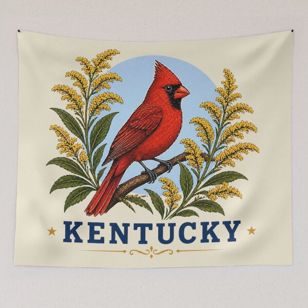 Item preview, Kentucky Cardinal Goldenrod Emblem designed and sold by The-Drip-Studio.