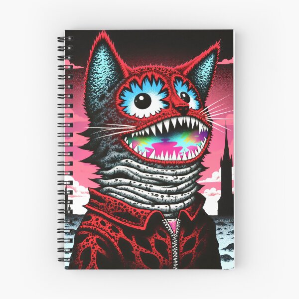 Item preview, Creepy Cute Cat Portrait - Dark Red Cat Illustration designed and sold by QQQueen.
