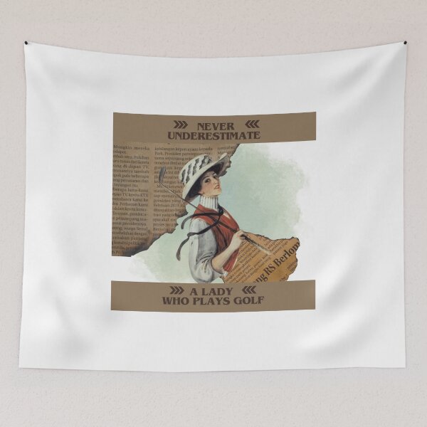 Item preview, Never Underestimate A Lady Who Plays Golf - Lady Plays Golf - Women Plays Golf Poster designed and sold by CYGIS STORE.