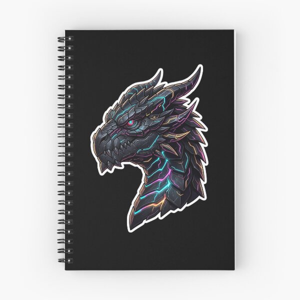 Item preview, Cyberpunk Mecha Dragon Head Neon Gaming Sticker designed and sold by bug4j_DragonLab.