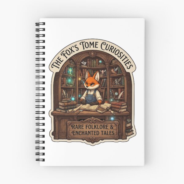 Item preview, The Fox's Tome Curiosities | Rare Folklore & Enchanted Tales | Magical Fox Bookshop | Fantasy Library Sticker designed and sold by MrDev.