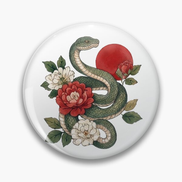 Item preview, Botanical Snake Watercolor Illustration designed and sold by Kivelo.