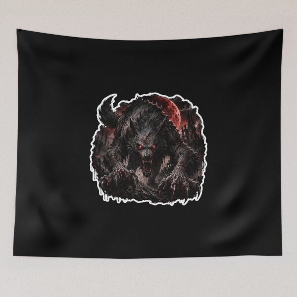 Item preview, Werewolf Halloween Art – Dark Wolf Monster Horror Design designed and sold by SMARTKIT  DESIGNAGENCY.