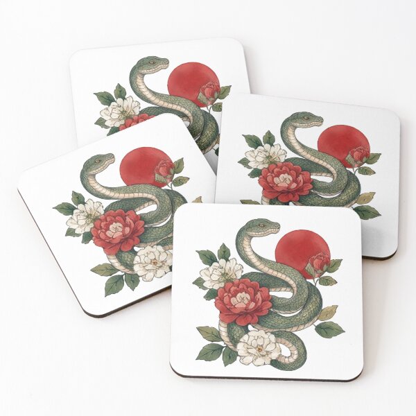Item preview, Botanical Snake Watercolor Illustration designed and sold by Kivelo.