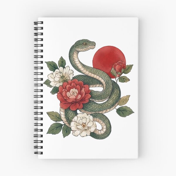 Item preview, Botanical Snake Watercolor Illustration designed and sold by Kivelo.