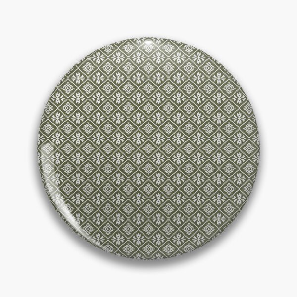 Artikelvorschau, Nahtloses Thai-Pixel-Diamantmuster, olivgrün, traditionell gewebtes Textil, ethnisches Stoffdesign entworfen und verkauft von KOPatternCo.