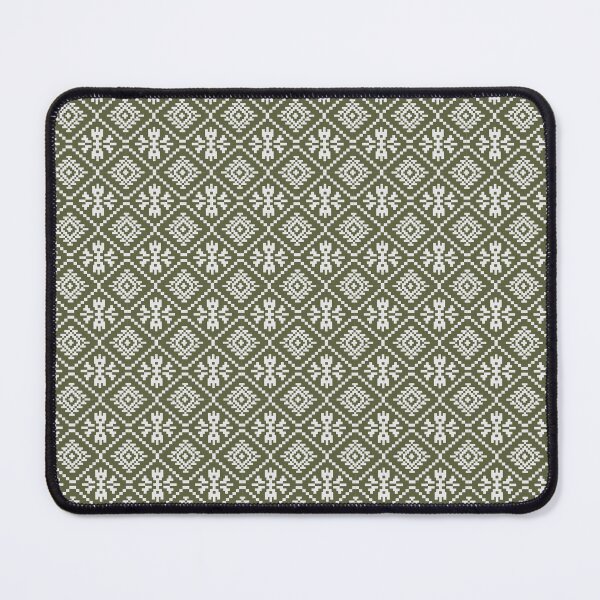 Item preview, Thai Pixel Diamond Seamless Pattern Olive Green Traditional Woven Textile Ethnic Fabric Design designed and sold by KOPatternCo.