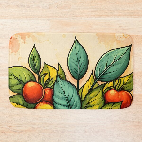 Item preview, Hearts 22 - Vintage Orange Heart and Leaves Art designed and sold by NikaNavi.
