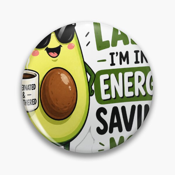 Item preview, Funny Avocado Sticker | I'm Not Lazy I'm in Energy Saving Mode | Cute Kawaii Coffee Lover Viny designed and sold by Irakalu.
