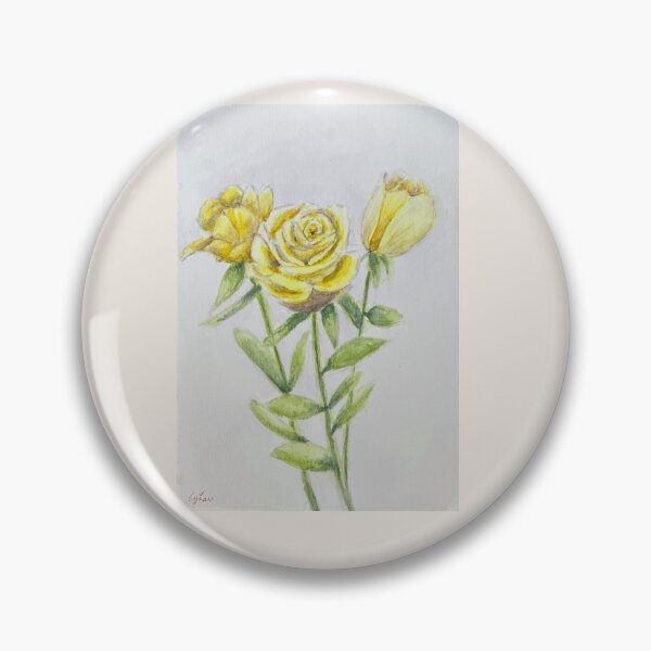 Item preview, Blooming in Golden Light – Yellow Rose Watercolor designed and sold by MiniRadiance.