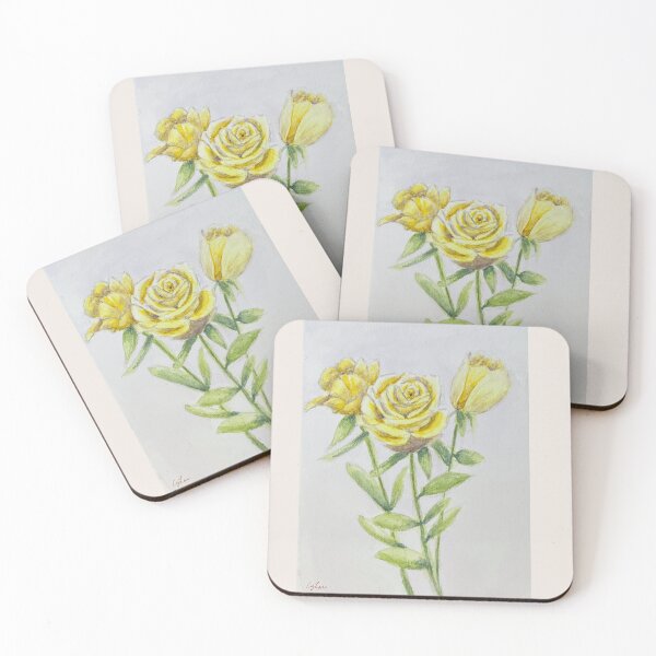 Item preview, Blooming in Golden Light – Yellow Rose Watercolor designed and sold by MiniRadiance.