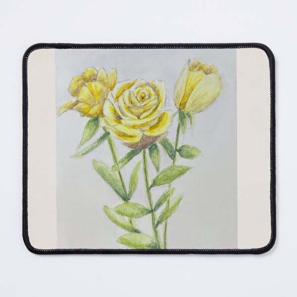 Item preview, Blooming in Golden Light – Yellow Rose Watercolor designed and sold by MiniRadiance.