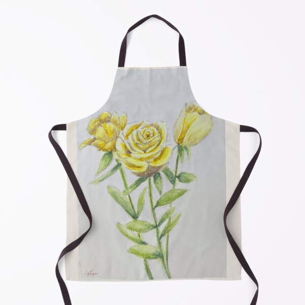 Item preview, Blooming in Golden Light – Yellow Rose Watercolor designed and sold by MiniRadiance.