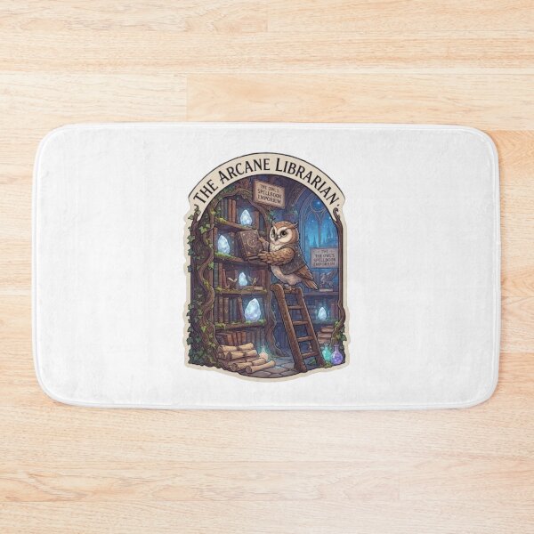 Item preview, The Arcane Librarian | Owl's Spellbook Emporium | Enchanted Magic Library | Fantasy Owl Book Lover Sticker designed and sold by MrDev.