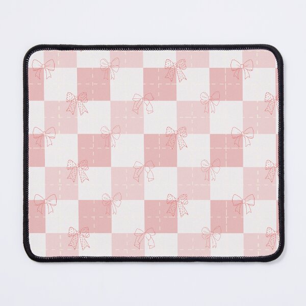 Item preview, Pink Coquette Bows and Checkerboard Plaid Seamless Pattern designed and sold by StoriesInGrain.
