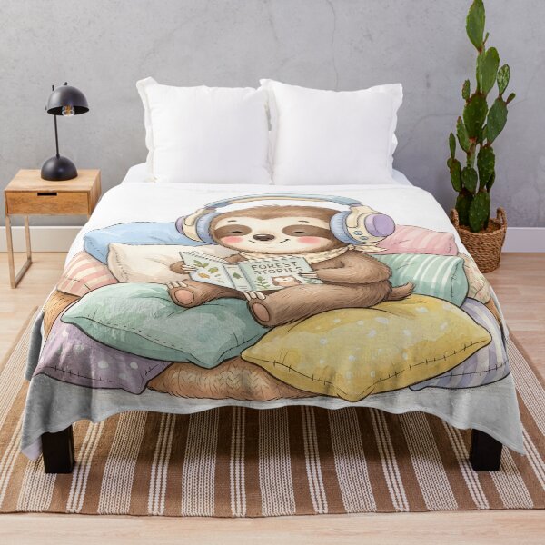 Item preview, Learning At My Own Pace Cute Sloth Reading - Kawaii School designed and sold by BobaBunny76.
