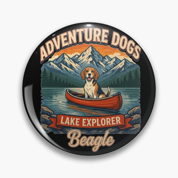 Item preview, Adventure Dogs – Lake Explorer | Beagle Vintage Canoe Camping designed and sold by No Excuses Supply.