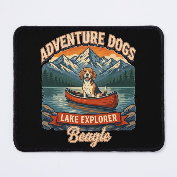 Item preview, Adventure Dogs – Lake Explorer | Beagle Vintage Canoe Camping designed and sold by No Excuses Supply.