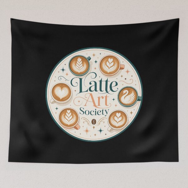 Item preview, Latte Art Circle Coffee Society designed and sold by Sketchlegacy.
