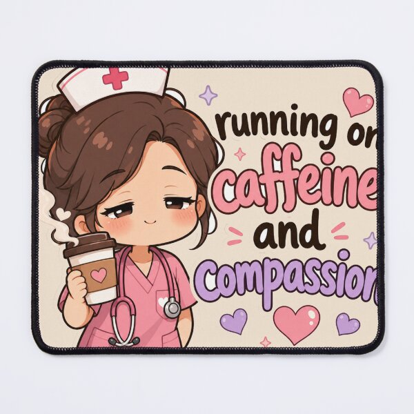 Item preview, Cute Kawaii Nurse Coffee Caffeine Compassion Funny Gift designed and sold by Arobinoz.