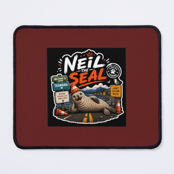 Item preview, Neil the Seal Tasmania Funny Vintage Graphic designed and sold by BoomStic4ers1.