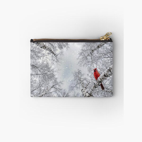 Item preview, Red Cardinal in a Winter White Birch Forest designed and sold by Maria Dryfhout.