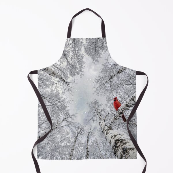 Item preview, Red Cardinal in a Winter White Birch Forest designed and sold by Maria Dryfhout.