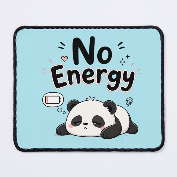 Item preview, No Energy Cute Kawaii Tired Character | Funny Low Battery Quote Design designed and sold by Sanika arts .