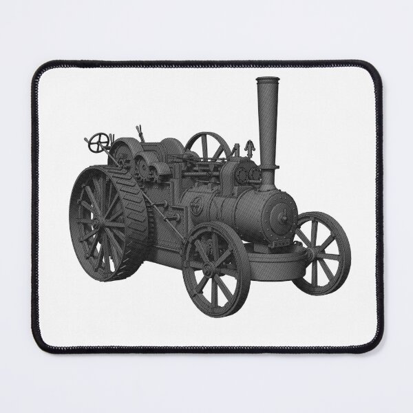 Item preview, Steam Tractor Monochrome Illustration designed and sold by brucebrazil.